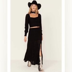Idyllwind Fueled by Miranda Lambert Erin Lace Black Maxi Skirt